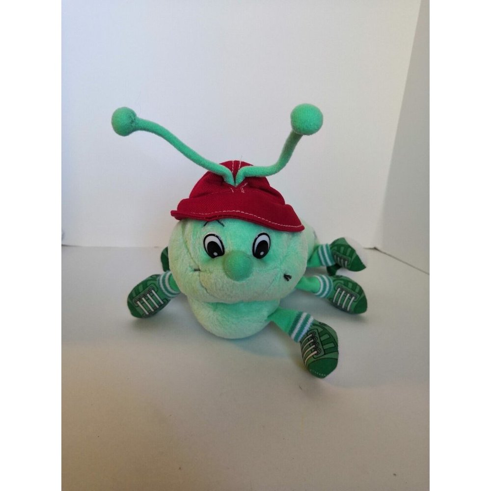 Lotsa Lotsa Legs Caterpillar Plush Toy 1999 Commonwealth 10" Green 8 Legs